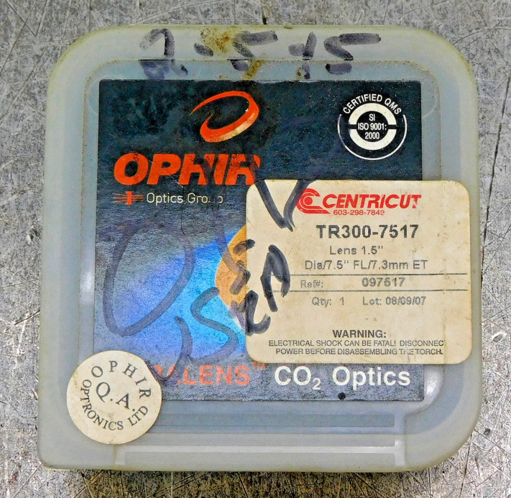 Ophir 60697LA BLACKMagic ZnSe Meniscus Lens 1.5" DIA ET= 7.3mm FL= 7.5"