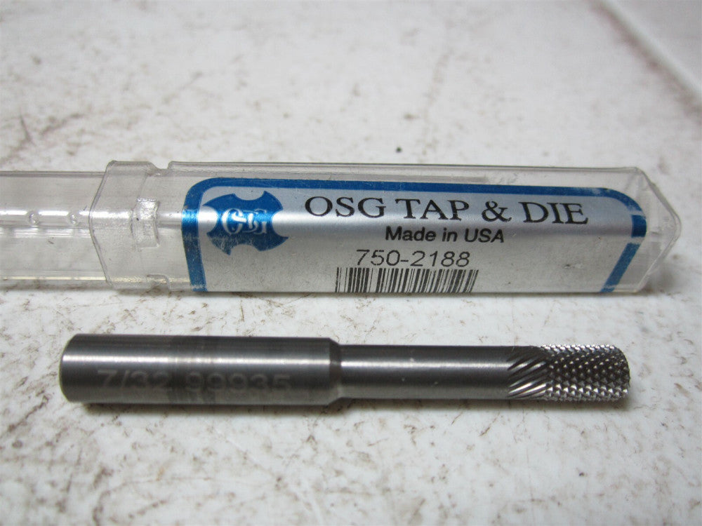 OSG (750-2188) SC IGT 7/32" Diam 9/32" LOC 2" OAL Cylinder Carbide Bur