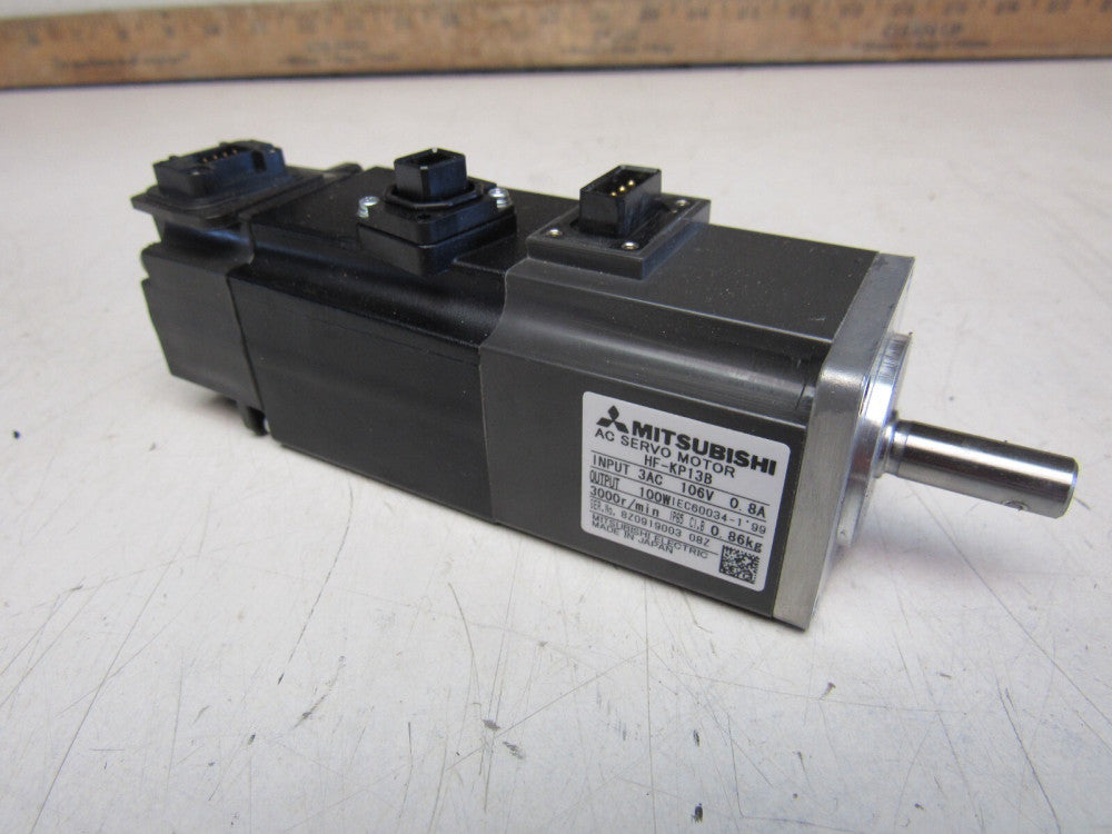 MITSUBISHI SERVO MOTOR HF-KP13B 106V 0.8A 100W-OUT 3000R/MIN XLNT USED TAKEOUT!!