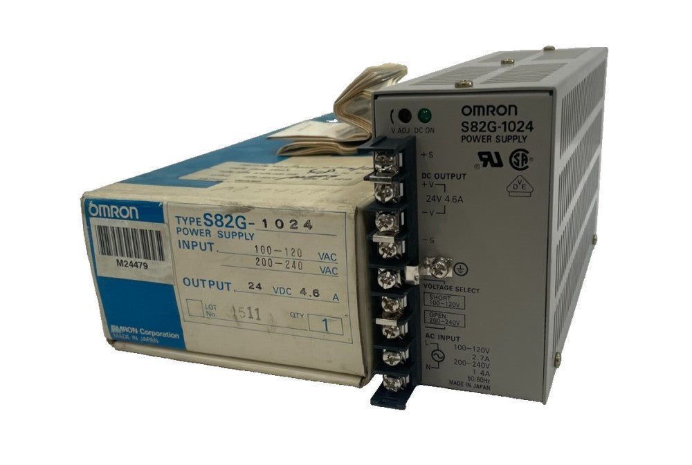 NEW OMRON S82G-1024 POWER SUPPLY 24VDC 4.6AMP S82G1024