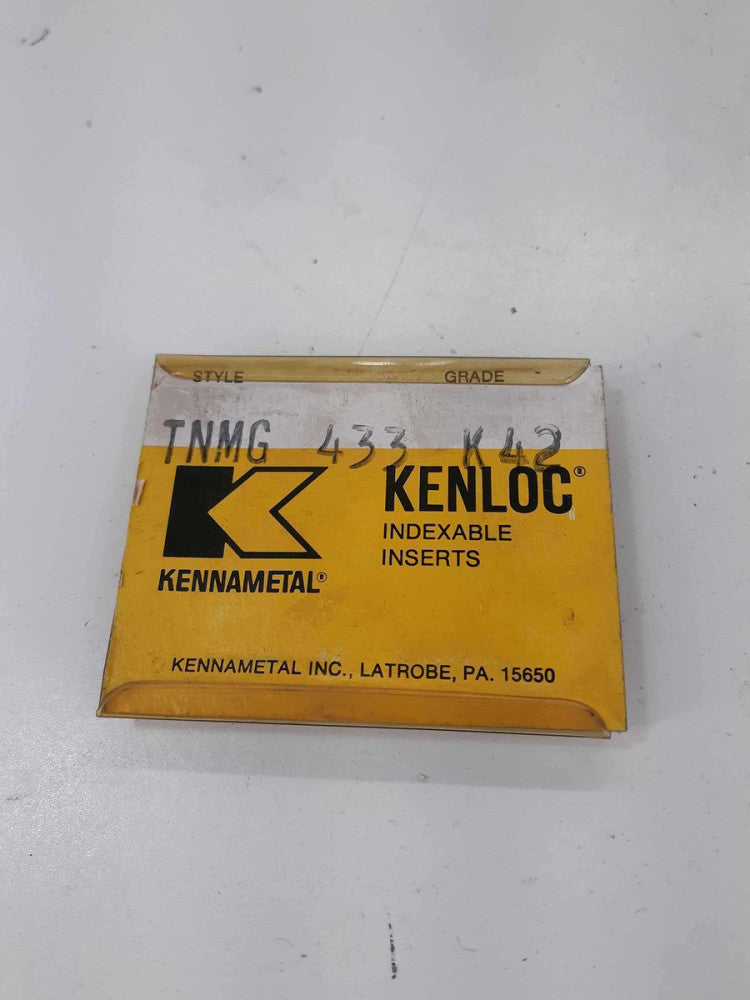   Kennametal TNMG 433 K42 Kenloc Indexable Inserts 