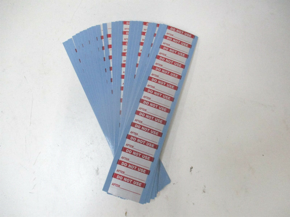 Brady (WOAF-18) 5/8" x 1-1/2" Do Not Use Red/White Maintenance Label - Lot of 26