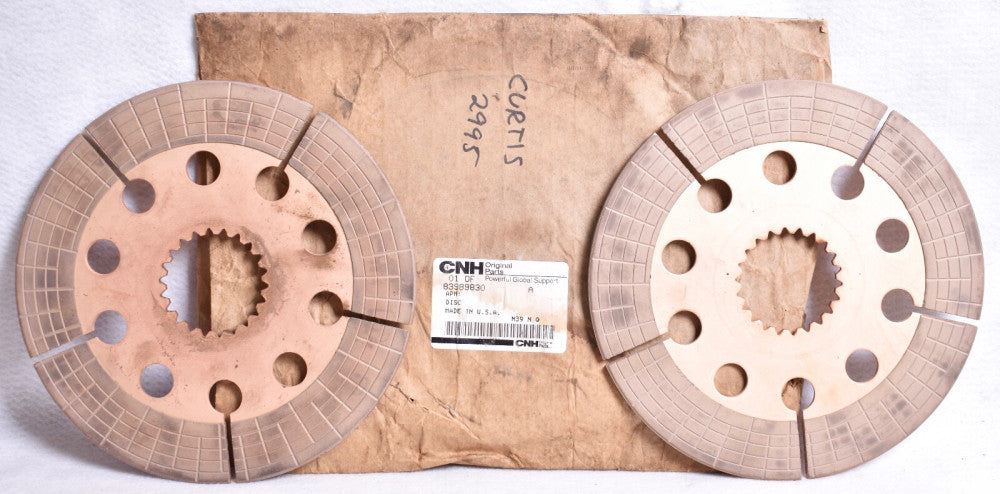 2 Count OEM CNH Ford New Holland Brake Discs 83989830