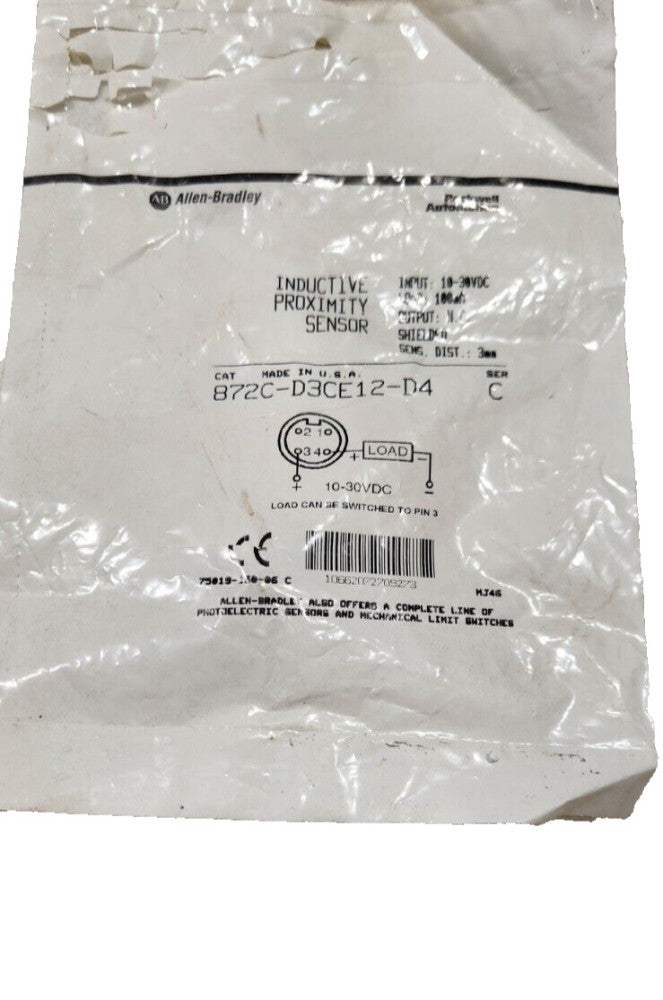 1PCS 872C-D3CE12-D4 Inductive Proximity Sensor SER C