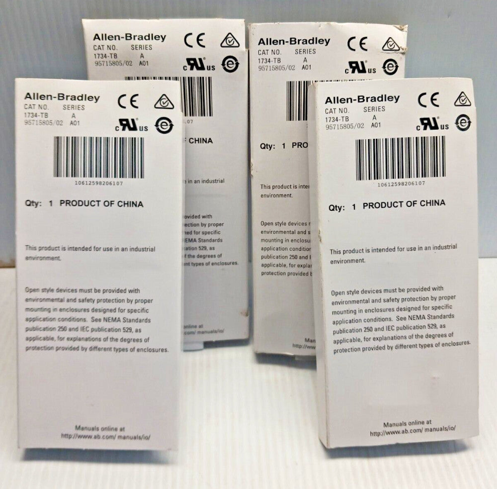 NEW LOT OF 4 ALLEN BRADLEY 17340TB I/O MODULE TERMINAL BASE