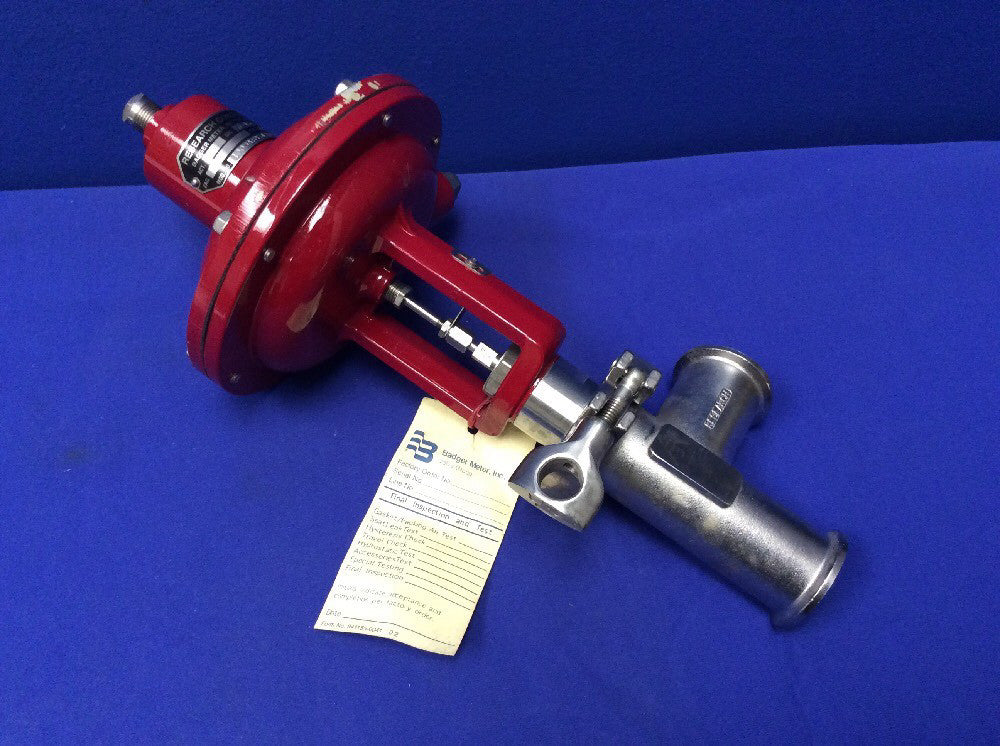 BADGER Research Control Valve 1005ASY3LY00SHLN3L TRIM H 316L SS 1-1/2" TRI-CLAMP