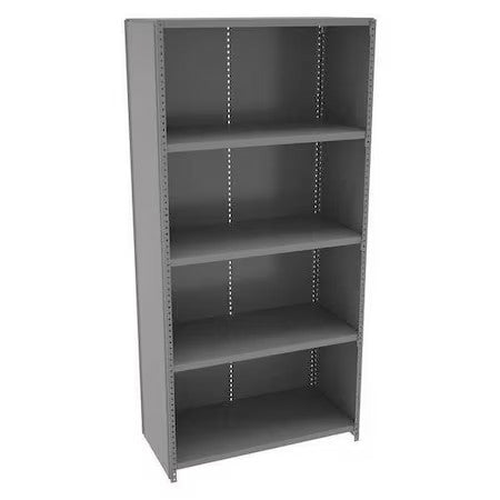 Tennsco Espc-1836 Metal Shelving Unit, 18"D X 36"W X 75"H, 4 Shelves, Carbon