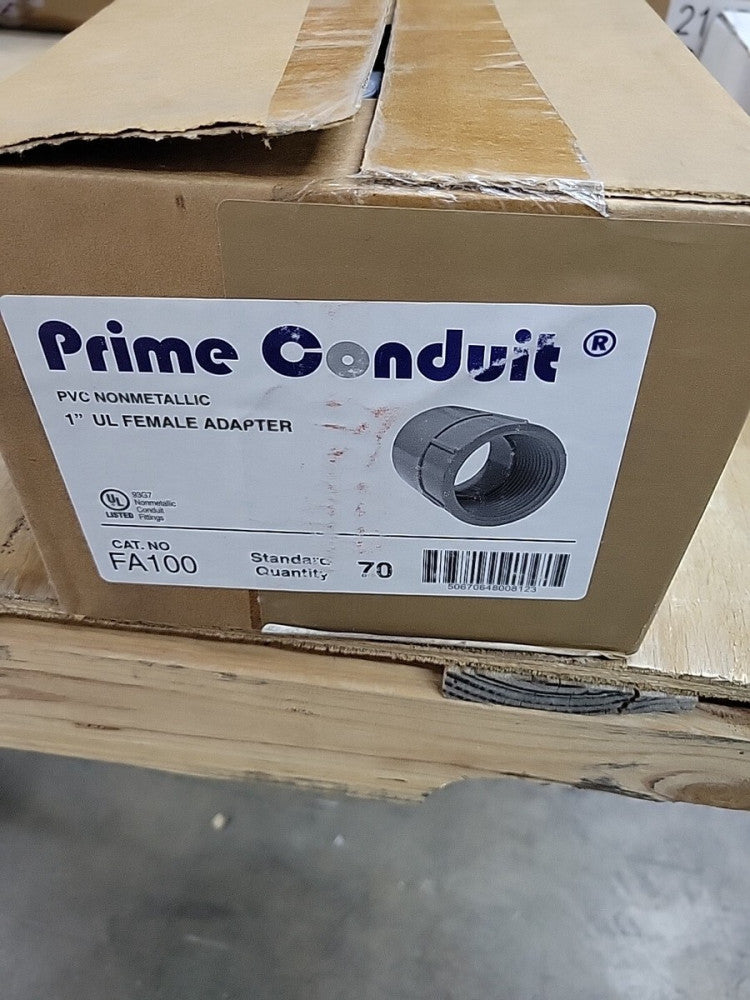 New! PRIME CONDUIT FA100 1" UL COUPLING BOX / 70