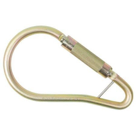 Gemtor 5710 Carabiner, Auto-Lock, 9-1/2" Length, 2" Gate Opening, Steel, Gold