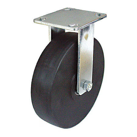 Zoro Select P21rx-Nmb040k-14 Plate Caster,880 Lb. Load,Black Wheel