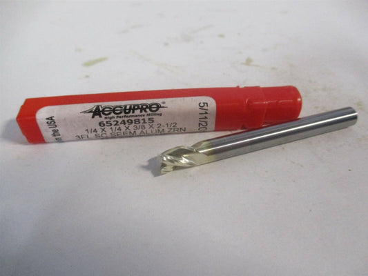 (35025006C5) 1/4" x 3/8" x 1/4" x 2-1/2" OAL Solid Carbide 3Fl Square End Mill 