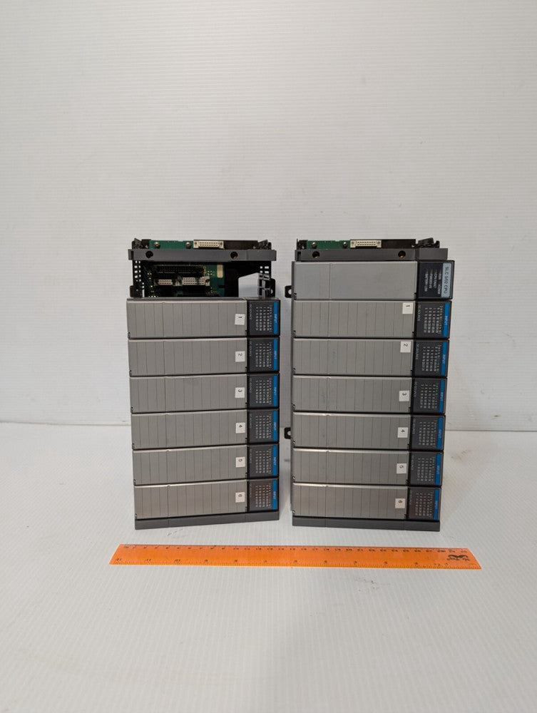 Allen-Bradley 1746-A7 7-slot rack with 6 1746-IV32 input modules