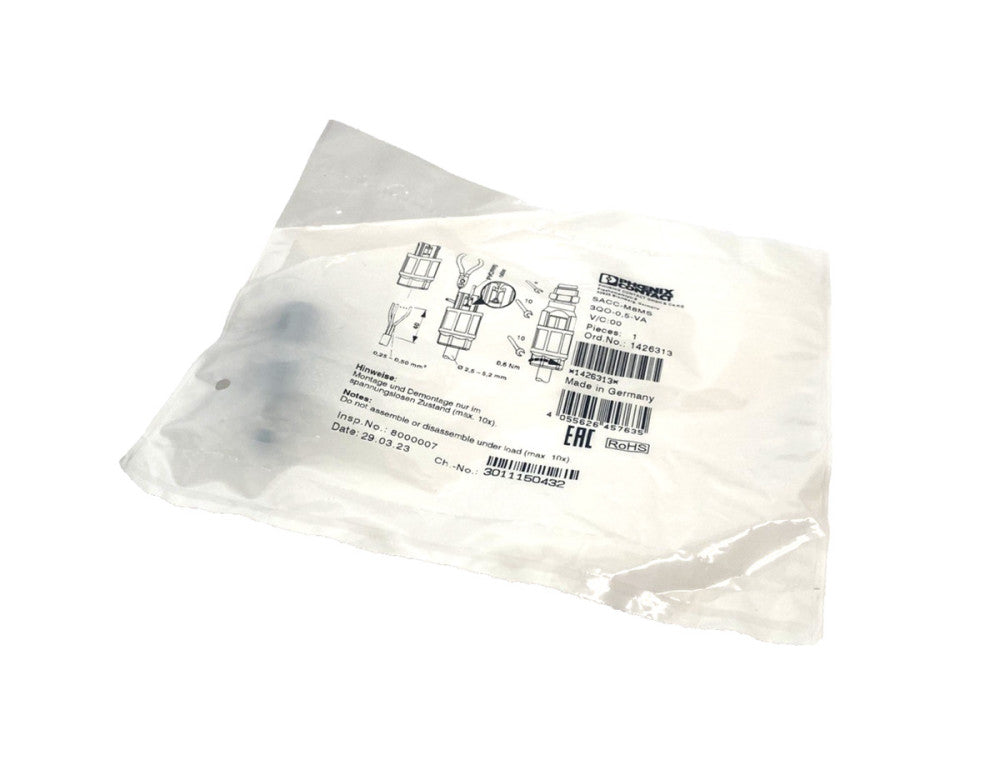 Phoenix Contact SACC-M 8MS-3QO-0,5-VA Connector 3-Pin Male M8 1426313