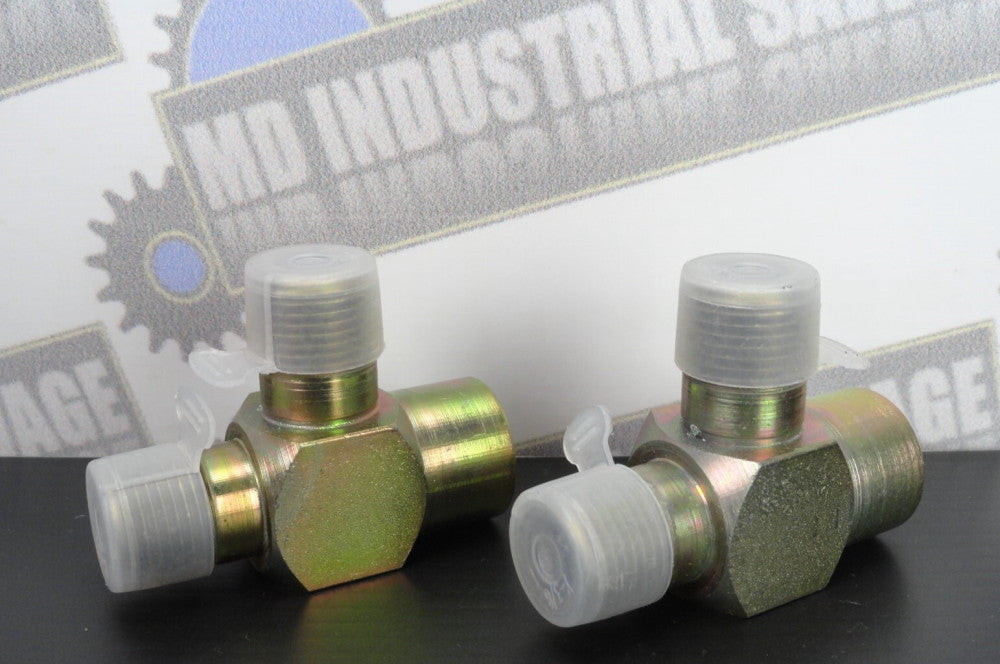 (Lot of 2) EATON -T- 3/8" Male x Male x Female NPT Tee-Fitting, Zinc Coated -NEW