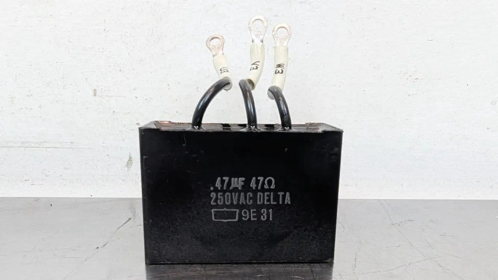 9E 31 Capacitor .47 µf 47Ω .47uf 250VAC DELTA 3-Wire