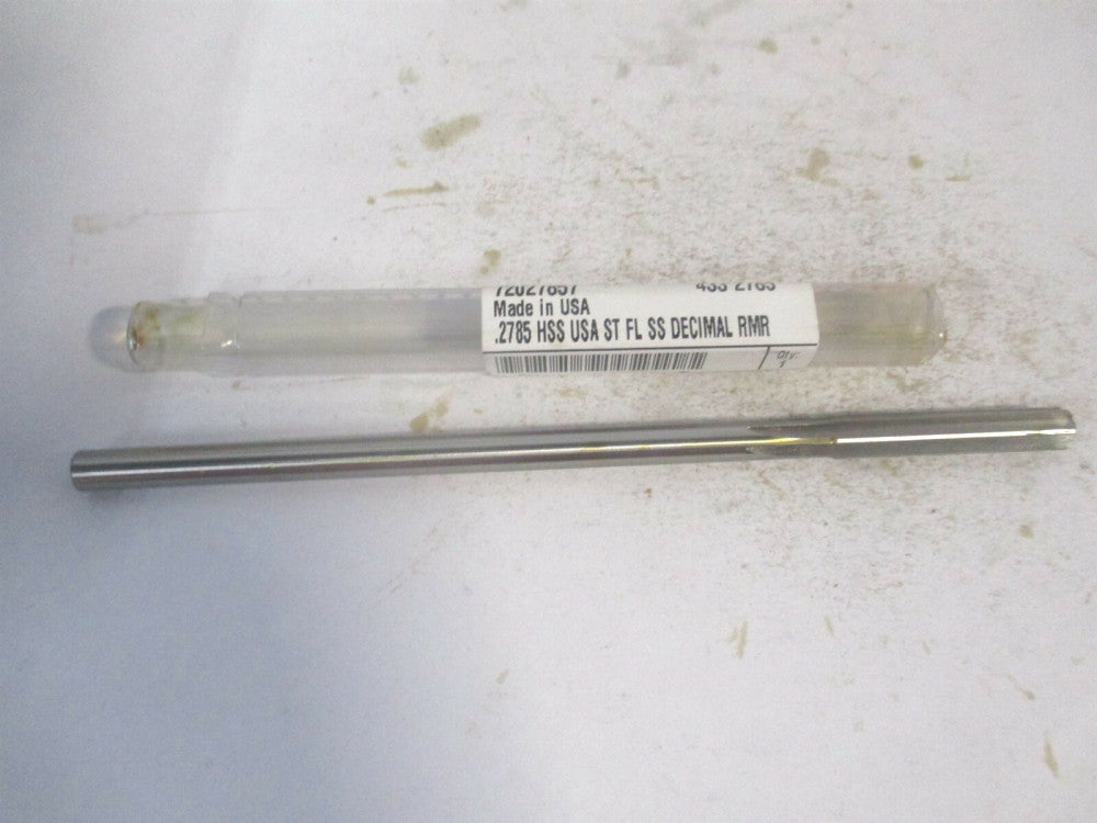 (433-0.2785) 0.2785" x 1-1/2" x 6" Straight Shank HSS 6-Flute Chucking Reamer 