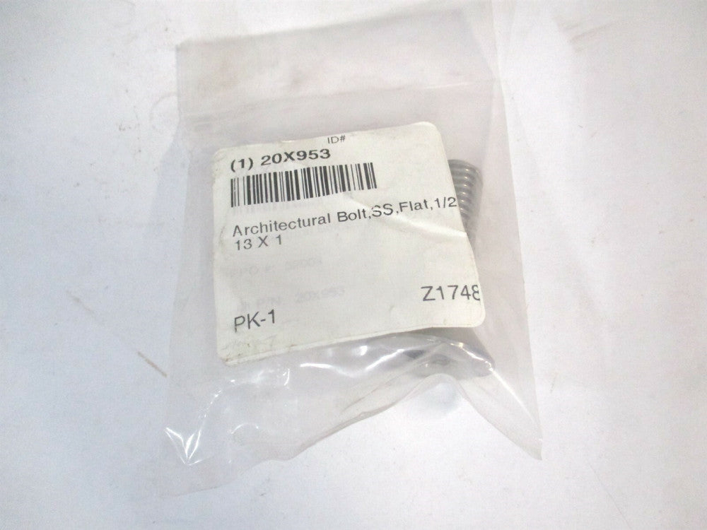 (Z1748) 1/2-13 x 3/8" x 1" OAL 18-8 Stainless Steel Architectural Sex Screw Bolt