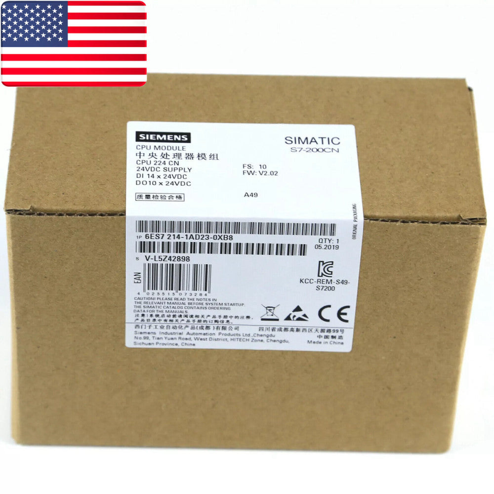 New Siemens SIMATIC S7-200CN 6ES7 214-1AD23-0XB8 6ES7214-1AD23-0XB8 - US Stock