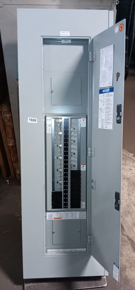 EATON PRL2A 225 AMP MAIN LUG PANELBOARD 42 CIRCUIT 480Y/277V 3Ø 4W