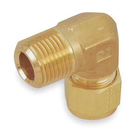 Parker 4-4 Cbz-B 1/4" Cpi X Mnpt Brass 90 Degree Elbow