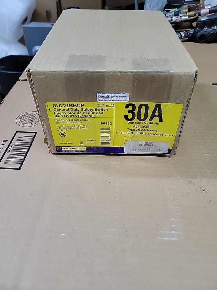 Square D DU221RBUP General Duty Safety Switch 30 Amp 240VAC Type 3R Enclosure