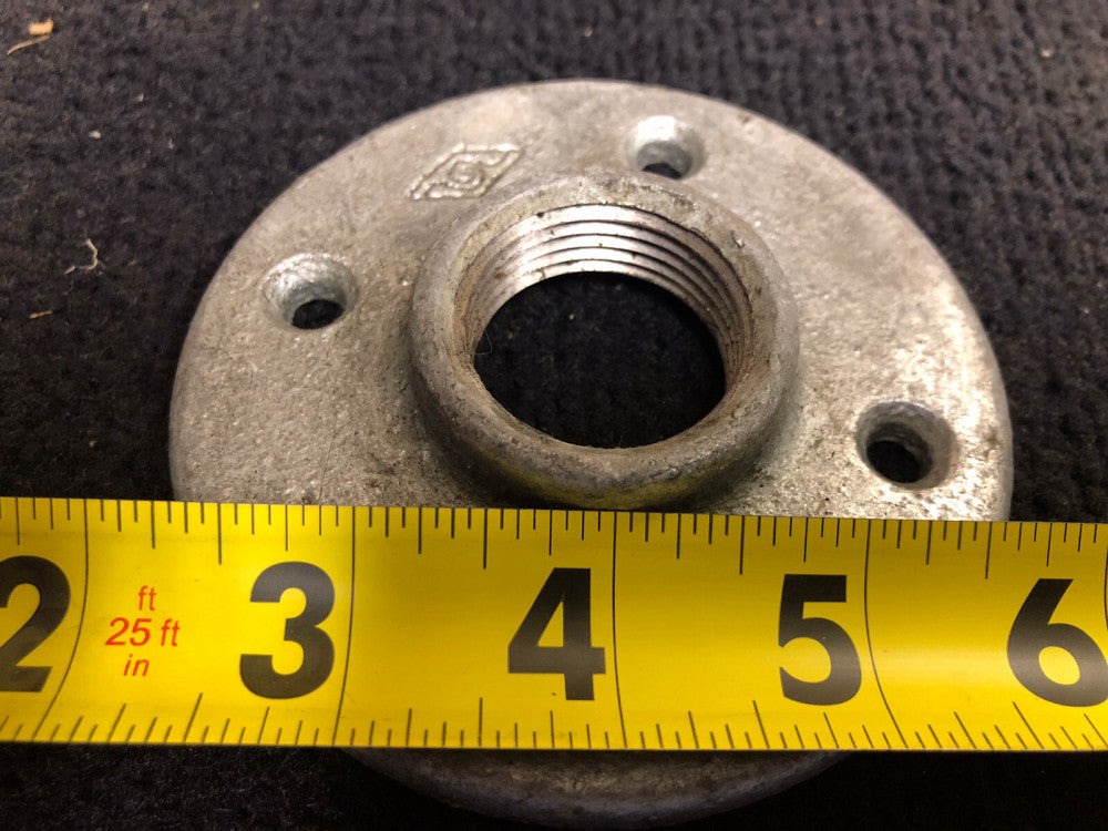 Peco 1” Malleable Floor Flange, Zinc Plated   Cat.# 852. QTY. Of 1 Piece