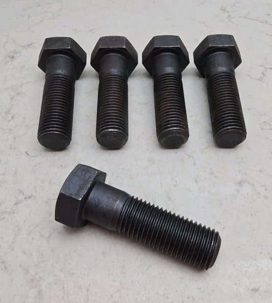 5 Pack 1-1/2"-6 x 5" Hex Head Cap Screw Grade 8 BD Bolts Black Oxide Partial Thr