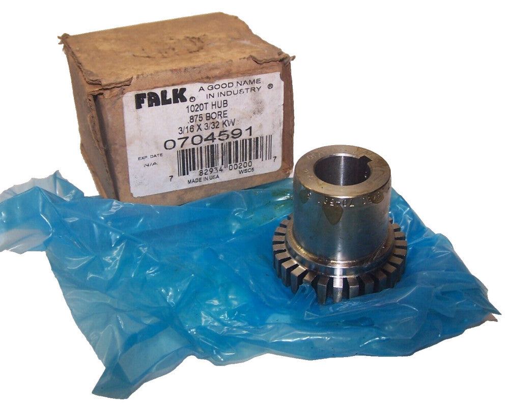 NEW FALK 1020T .875 BORE 3/16X3/32KW HUB COUPLING   0704591