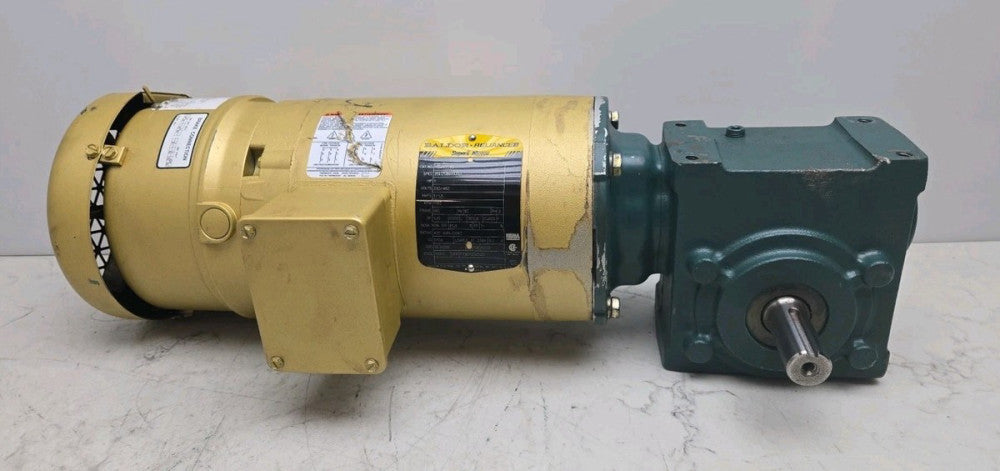 Baldor VEBM3546 Electric Brake Motor  1 Hp 3 Ph w/ Dodge 20Q07R56 Reducer 7.5:1