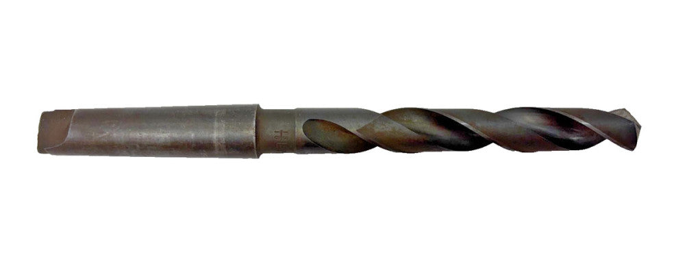 B.S. #3 MORSE TAPER SHANK DRILL BIT, SPIRAL 2 FLUTE, OAL 10-3/8"