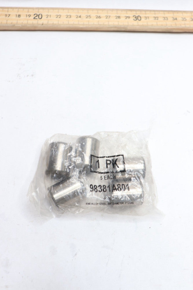 (5-Pk) McMaster Carr Dowel Pin 4140 Alloy Steel 3/4" Diameter x 1" Long 98381A80