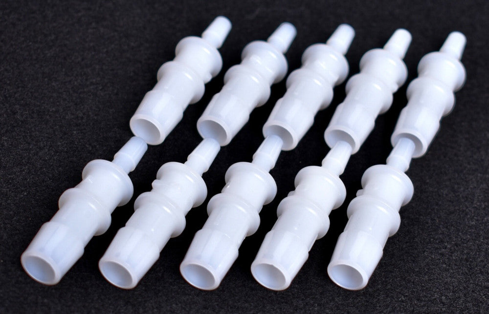 10 Count Cole Parmer Masterflex PVDF Straight Hose Barb Reducers 1/2 ID x 1/4 ID