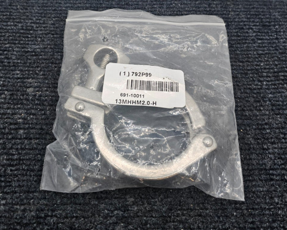 (QTY 4) VNE 13MHHM2.0-H 792P99 Stainless Steel Heavy Duty Clamp For 2" Tube