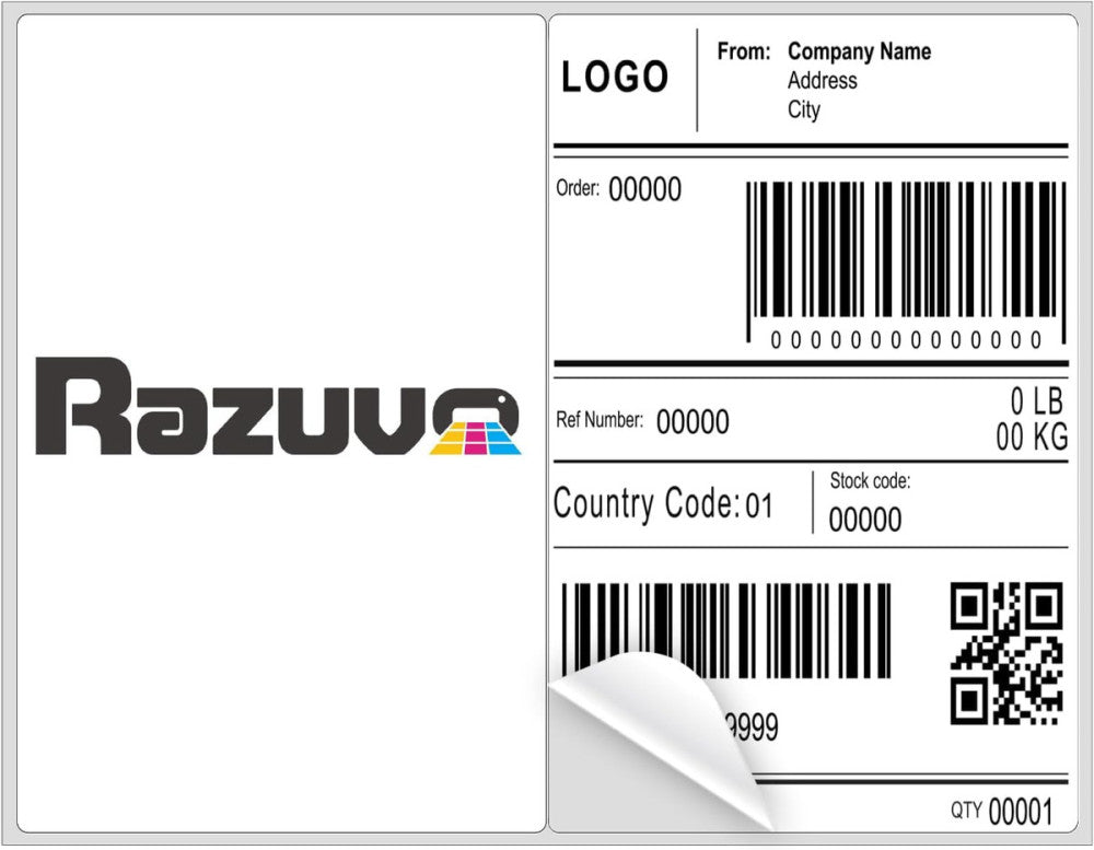 100Pcs Return Address Labels, Razuvo 5-1/2'' X 8-1/2'' Printable Shipping Labels
