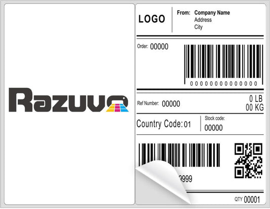100Pcs Return Address Labels, Razuvo 5-1/2'' X 8-1/2'' Printable Shipping Labels