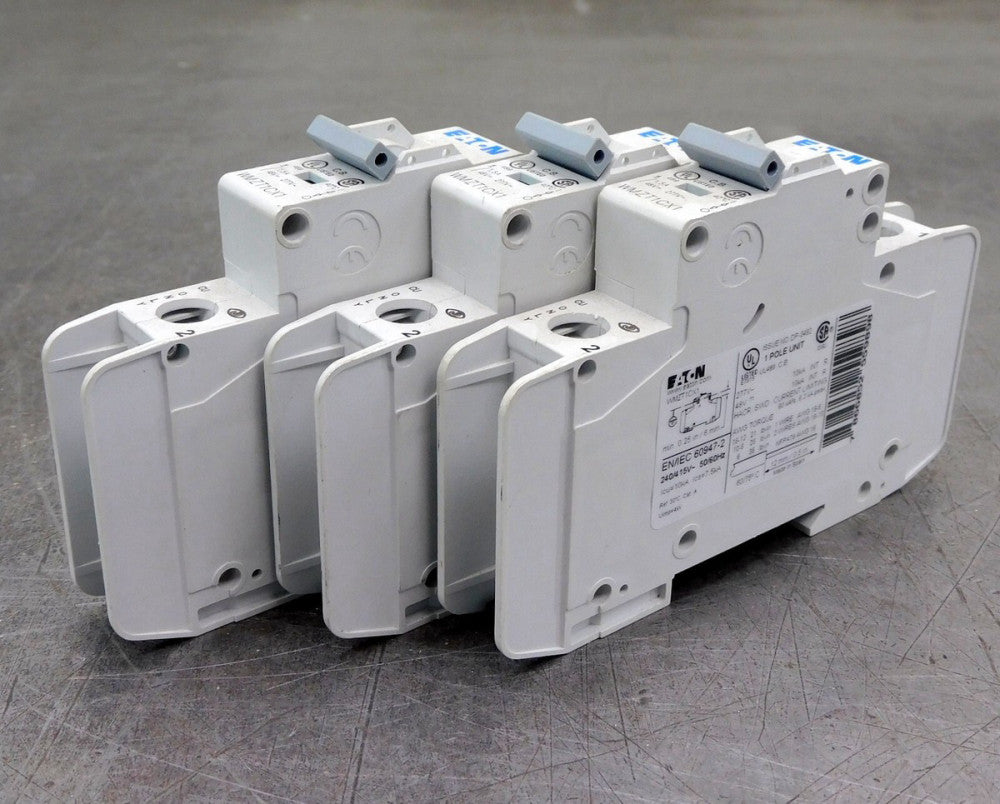 Eaton WMZT1CX1  1-Pole Unit Circuit Breaker AK42E EN/IEC 60947-2 Lot of Three 3