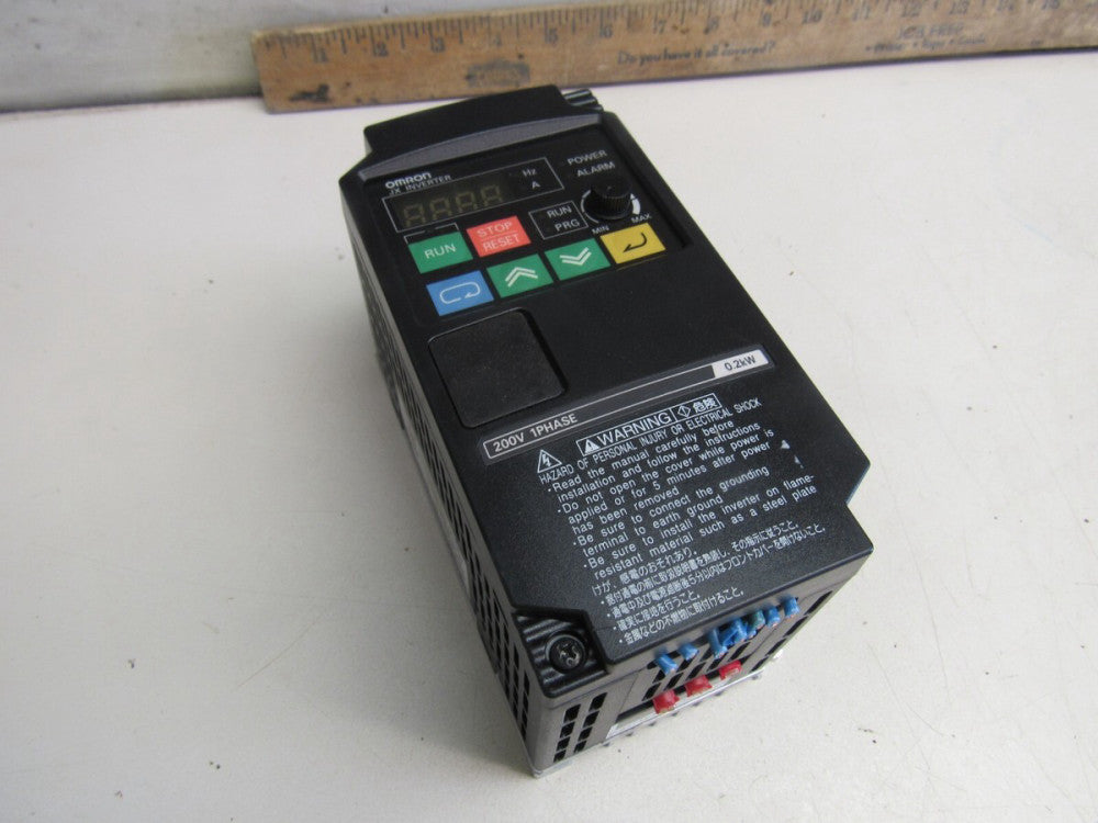 OMRON INVERTER JX-AB002-EF 0.2KW 1/4HP 200V SINGLE PHASE XLNT USED TAKEOUT !!