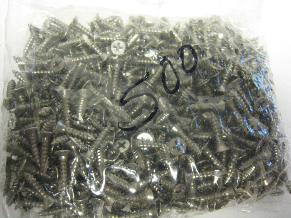 (500)  Door Hinge Screws Bright Nickel  #9 x 3/4" Phillips Head FREE SHIPPING 