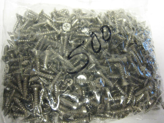 (500)  Door Hinge Screws Bright Nickel  #9 x 3/4" Phillips Head FREE SHIPPING 