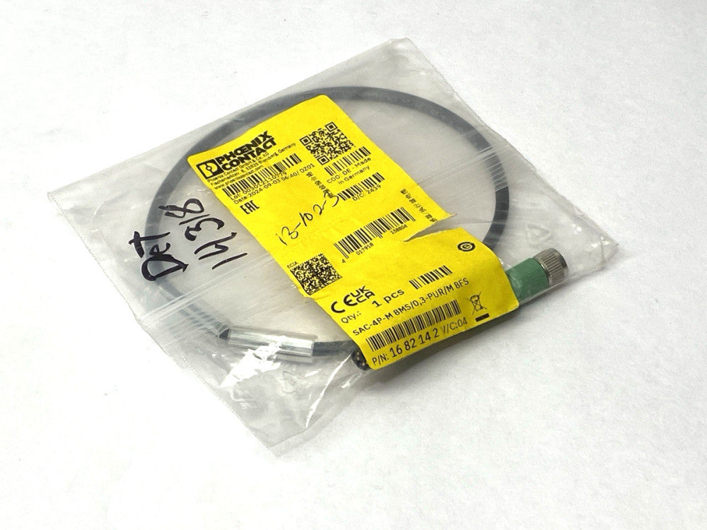 Phoenix Contact SAC-4P-M 8MS/0,3-PUR 8FS Double-Ended Sensor Cordset 1682142