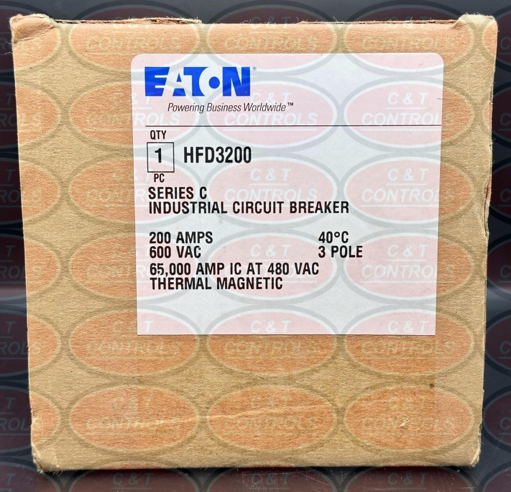 Eaton HFD3200 3P 200A 600V 65kAIC Circuit Breaker New In Box USA Stock