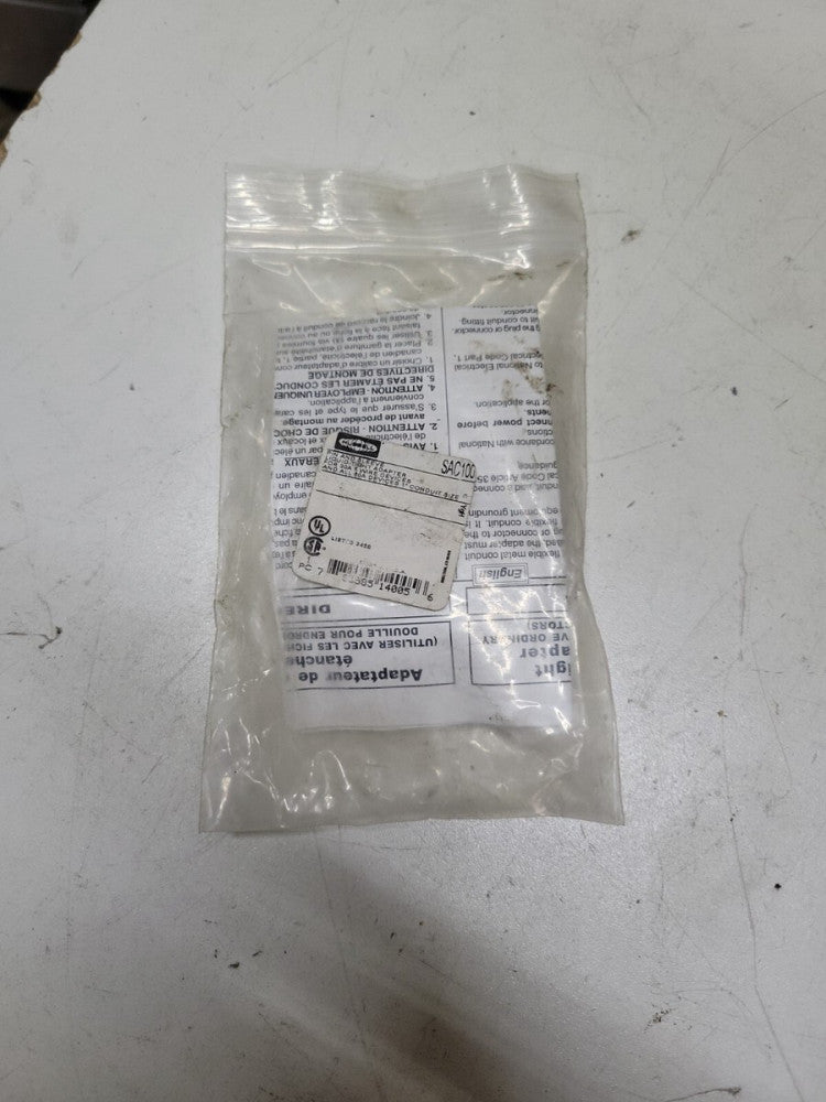 Hubbell SAC100 Pin And Sleeve Liquid Tight Adapter New