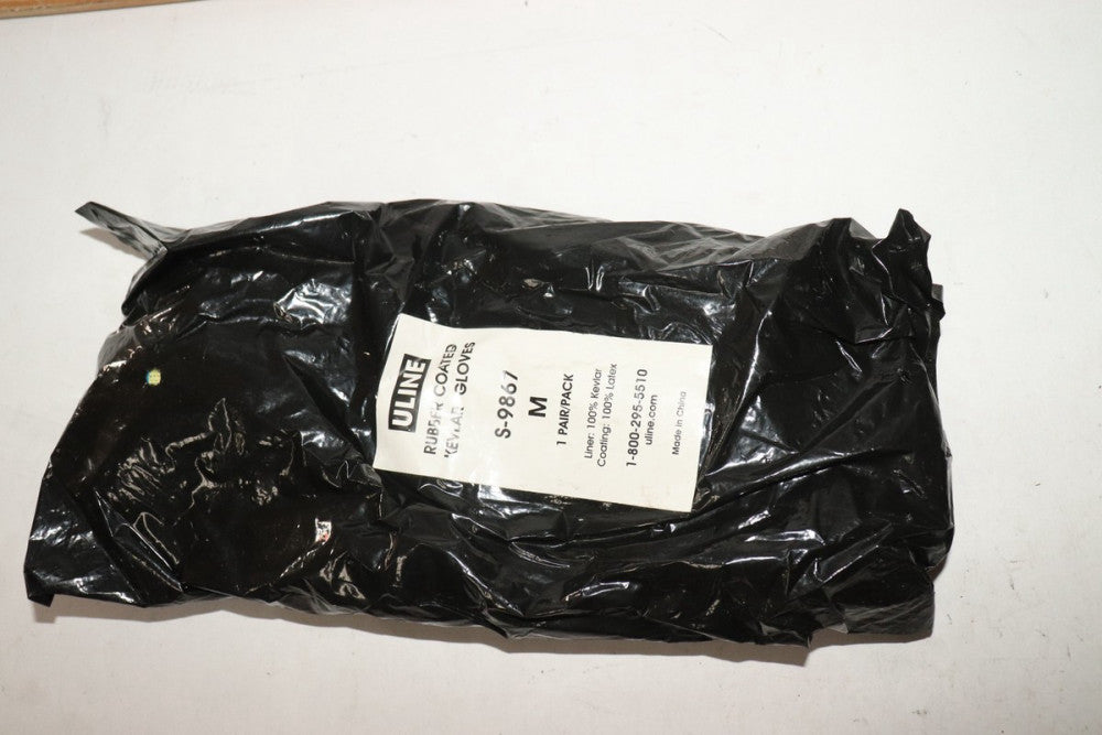(1-Pair) Uline Rubber Coated Cut Resistant Gloves Medium S-9867