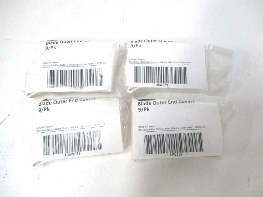 (36WC89) 5/8" x 3-15/32" OAL Blade Screw Covers For Use With 36WC93 - Lot of 4