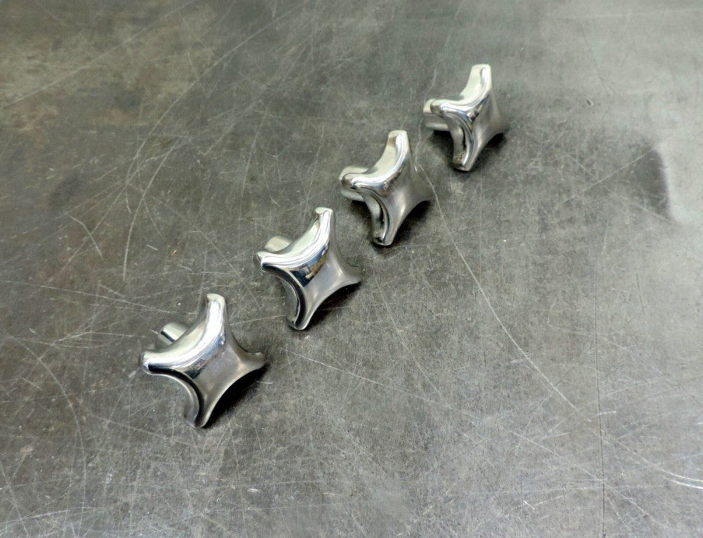 Stainless Steel Unthreaded Handle Knobs Lot of Four (4) Handle Blanks