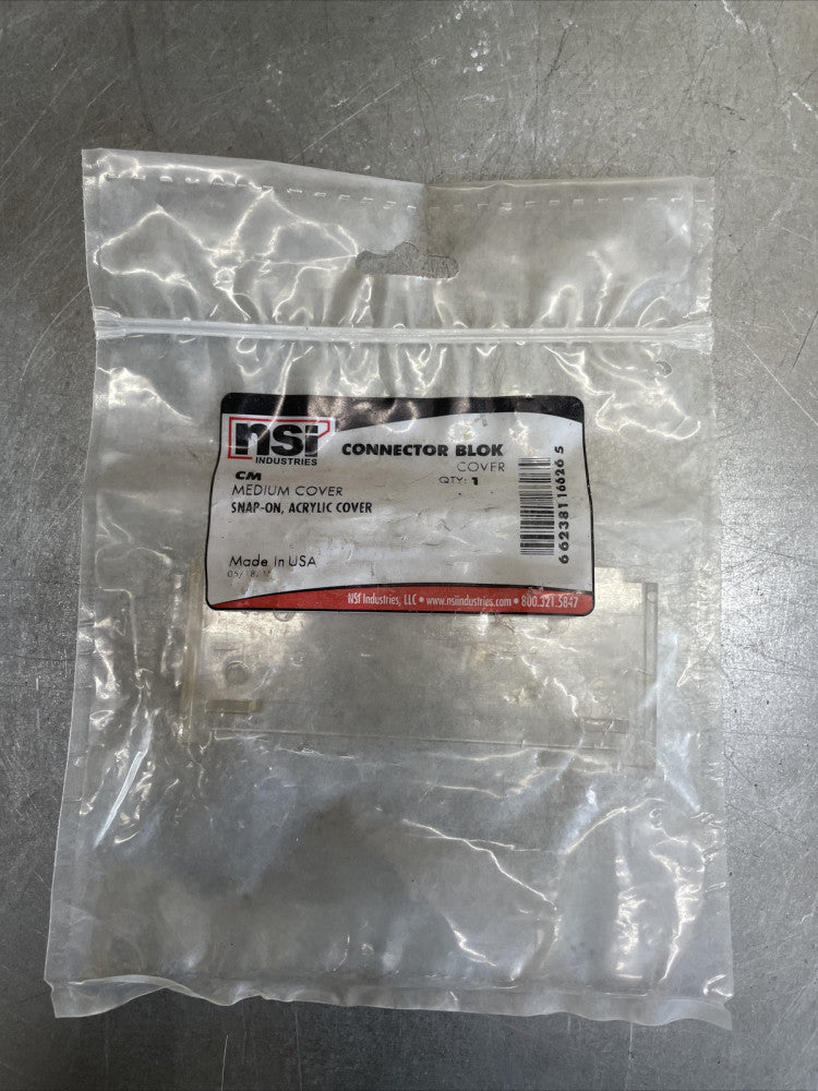 1) New Old Stock! NSI INDUSTRIES CM Snap On Distribution Acrylic Block Cover