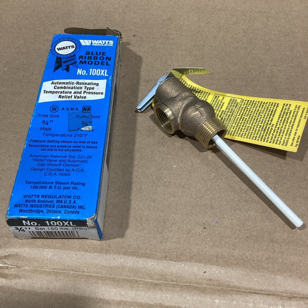 Watts Regulator 100XL Blue Ribbon Temperature and Pressure Relief Valve Nos