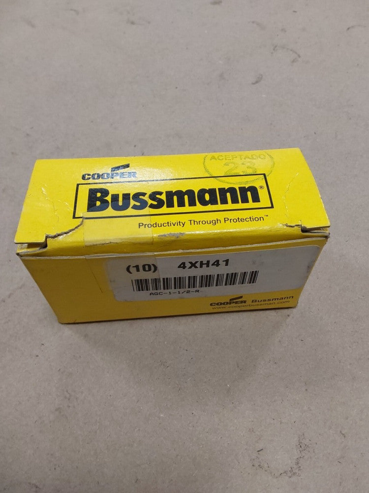 Buss Fuses AGC-1-1/2-R Mini Fuse, Box Of 50
