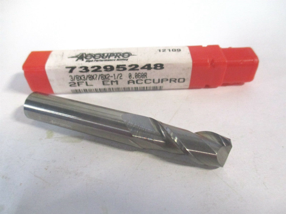(12181411) 3/8" x 7/8" x 3/8" x 2-1/2" Solid Carbide 2Fl Corner Radius End Mill
