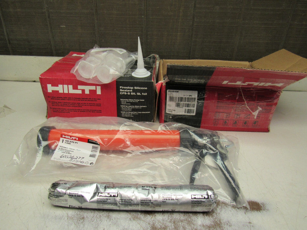 HILTI CFS-S SIL SL, FIRE SAFE SEALANT, 2 CASES, W/ DISPENSER &TIPS! NEW IN BOX! 
